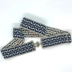 Bedford Jones Belt - Athena Navy With Silver Surcingle 1.5"