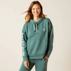 Ariat Rabere Hoodie Sweatshirt - SILVER PINE HEATHER