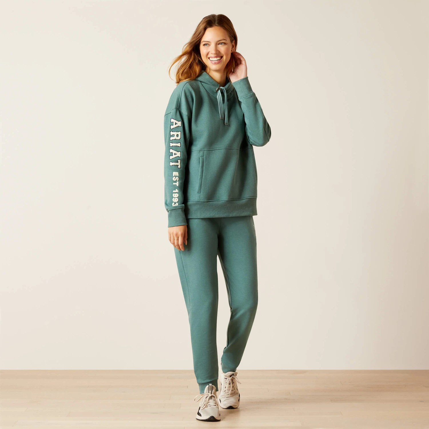 Ariat Rabere Hoodie Sweatshirt - SILVER PINE HEATHER - Image 3