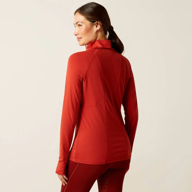 Ariat Women's Venture Long Sleeve Base Layer - RED OCHRE - Image 4