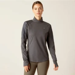 Ariat Women's Facet Long Sleeve Base Layer - EBONY