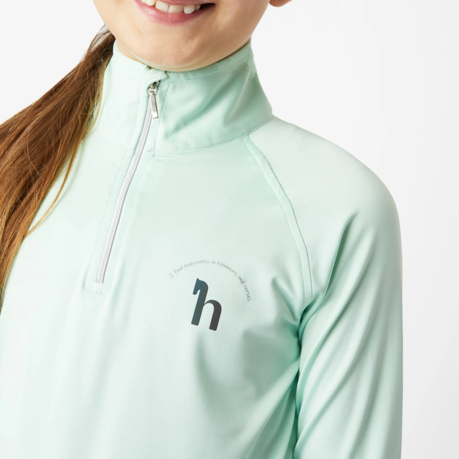 Horze Lola Kids Long Sleeve Half Zip Top - Image 4