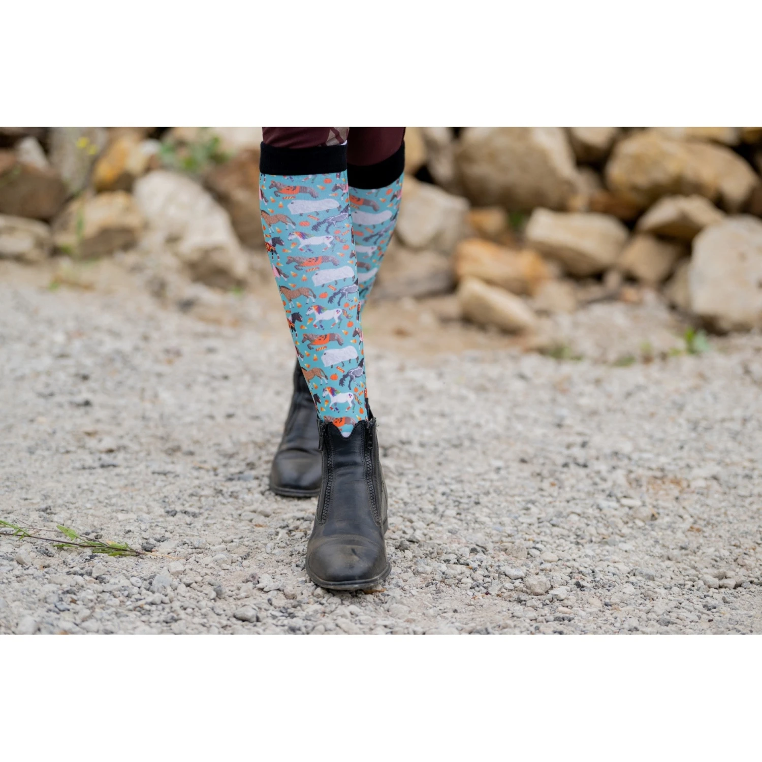 Dreamers & Schemers Boot Sock - All Pony Ponies & Candy
