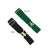 Bedford Jones Belt - Emerald W/ Gold Surcingle 1.5"