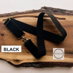 Bedford Jones Belt - Black W/ Gold Surcingle 1.5"