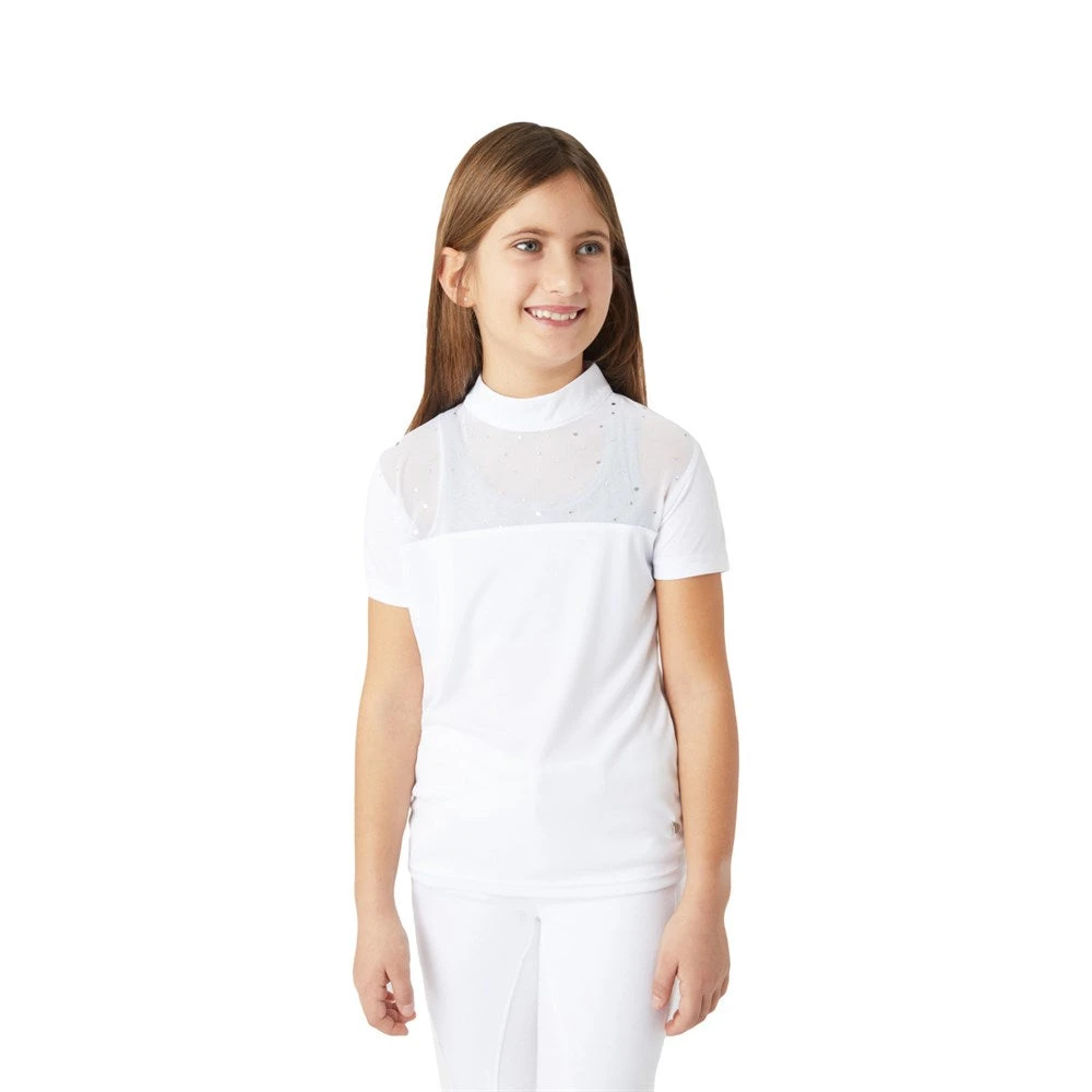 Horze Kaya Kids Show Shirt - WHITE - Image 2