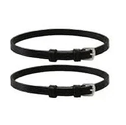 Black Leather Spur Straps