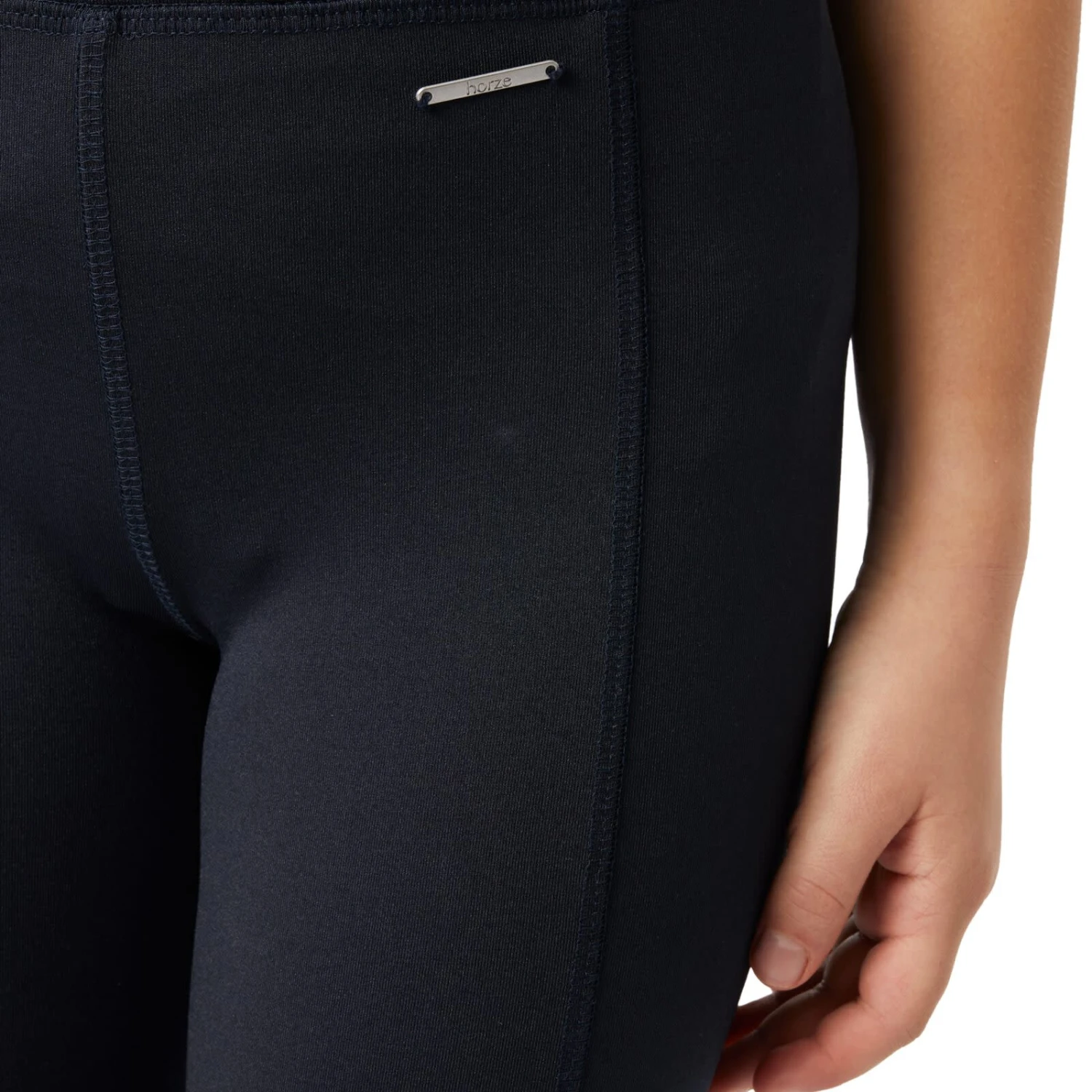 Horze Yana Kids Knee Patch Tights - DARK NAVY - Image 4