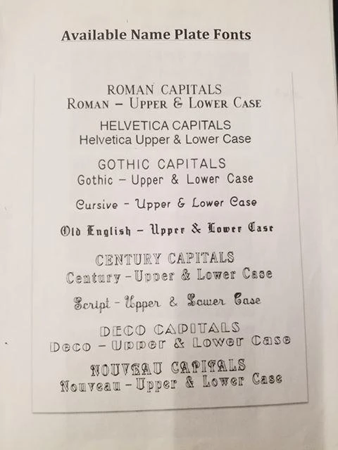 Nameplate #385 And #390