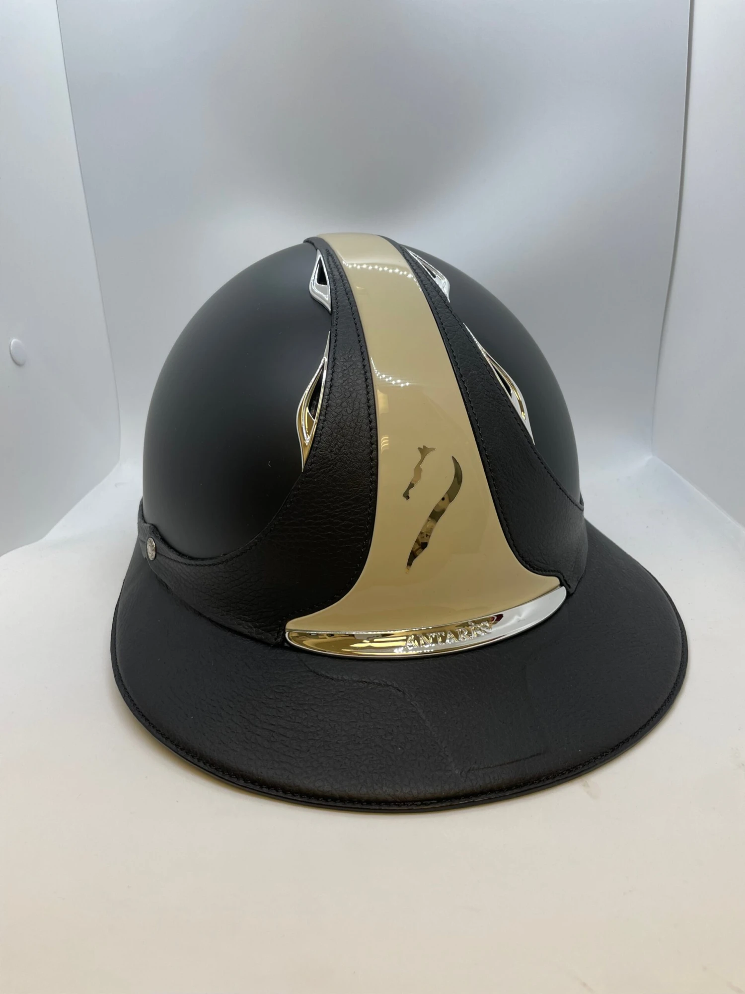 Antares "PREMIUM GLOSSY ECLIPSE" Helmet - BLACK/BEIGE