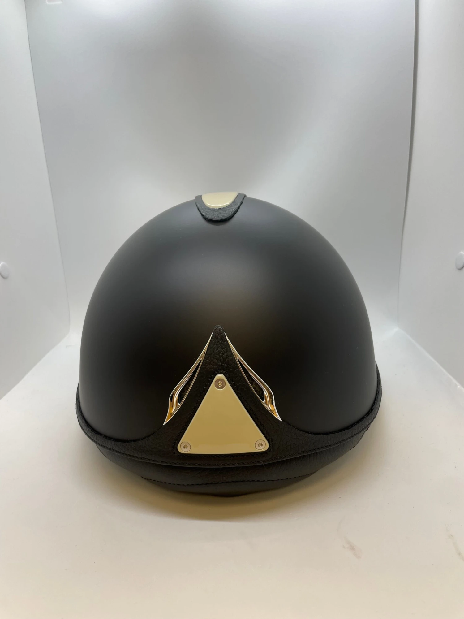 Antares "PREMIUM GLOSSY ECLIPSE" Helmet - BLACK/BEIGE - Image 3