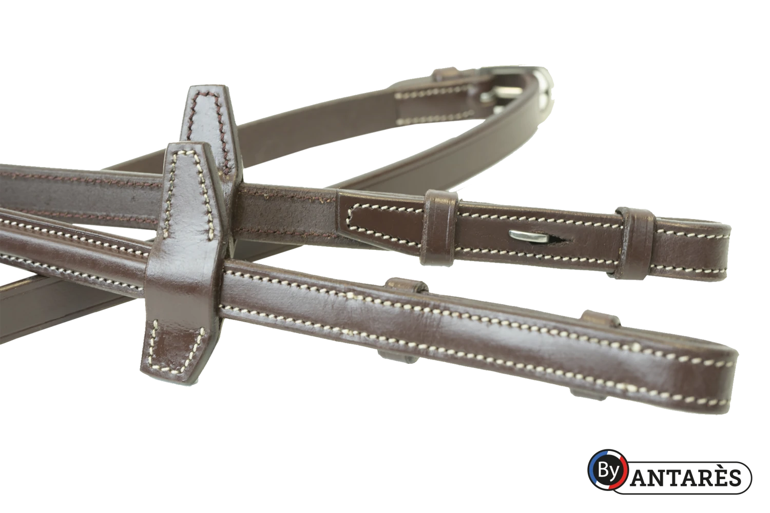 Signature By Antares Raised Fancy Rubber Reins With 7 Leather Loops - Image 2