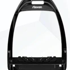 Flex-on Aluminium Hunter Ultra Grip FLAT FOOTBED Stirrups - BLACK