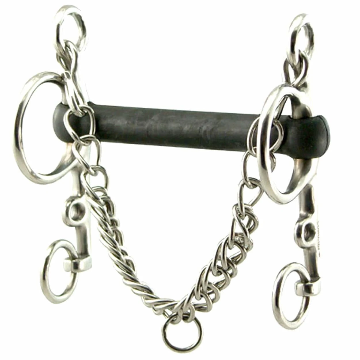 Hard Rubber Mullen Mouth Pelham Bit