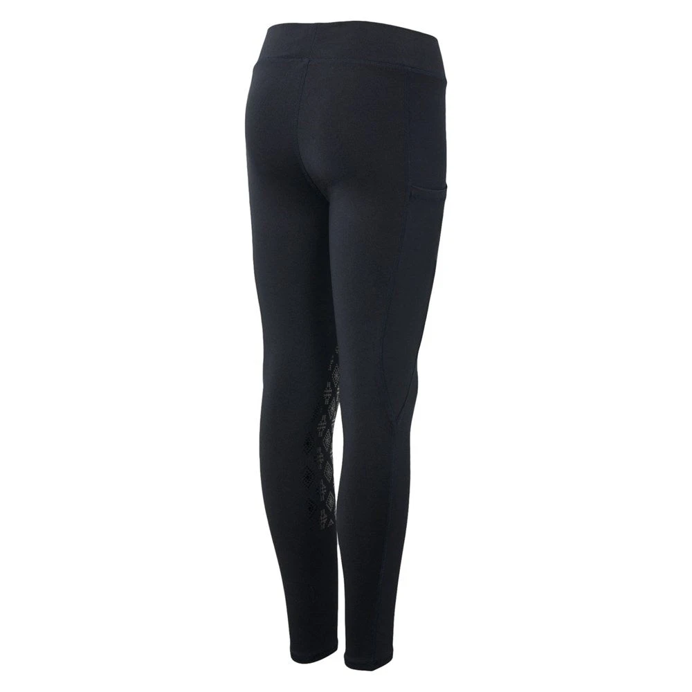 Horze Yana Kids Knee Patch Tights - DARK NAVY - Image 3