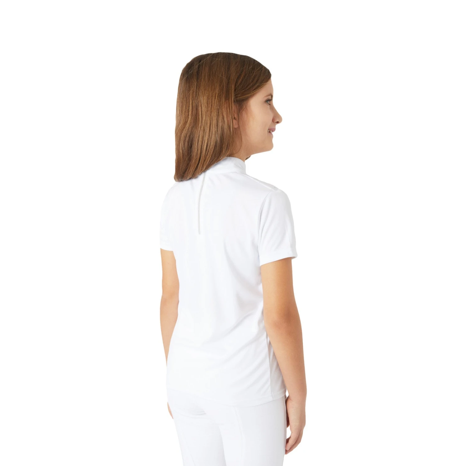 Horze Kaya Kids Show Shirt - WHITE - Image 3