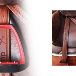 FreeJump Classic Wide Stirrup Leathers-Havana