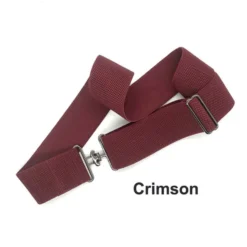 Bedford Jones Belt -Crimson With Silver Surcingle 2"