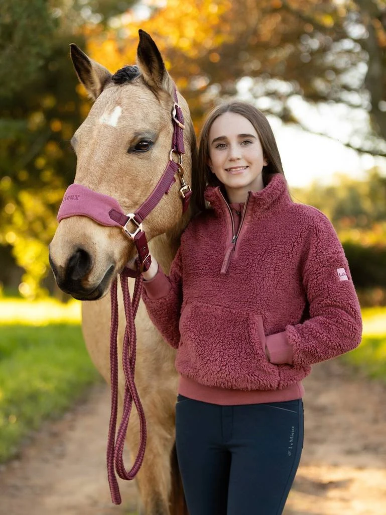 LeMieux Young Rider Tia Teddy Fleece - ORCHID - Image 3