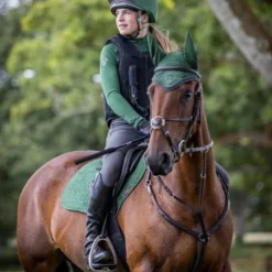 LeMieux Suede Close Contact Saddle Pad - HUNTER GREEN