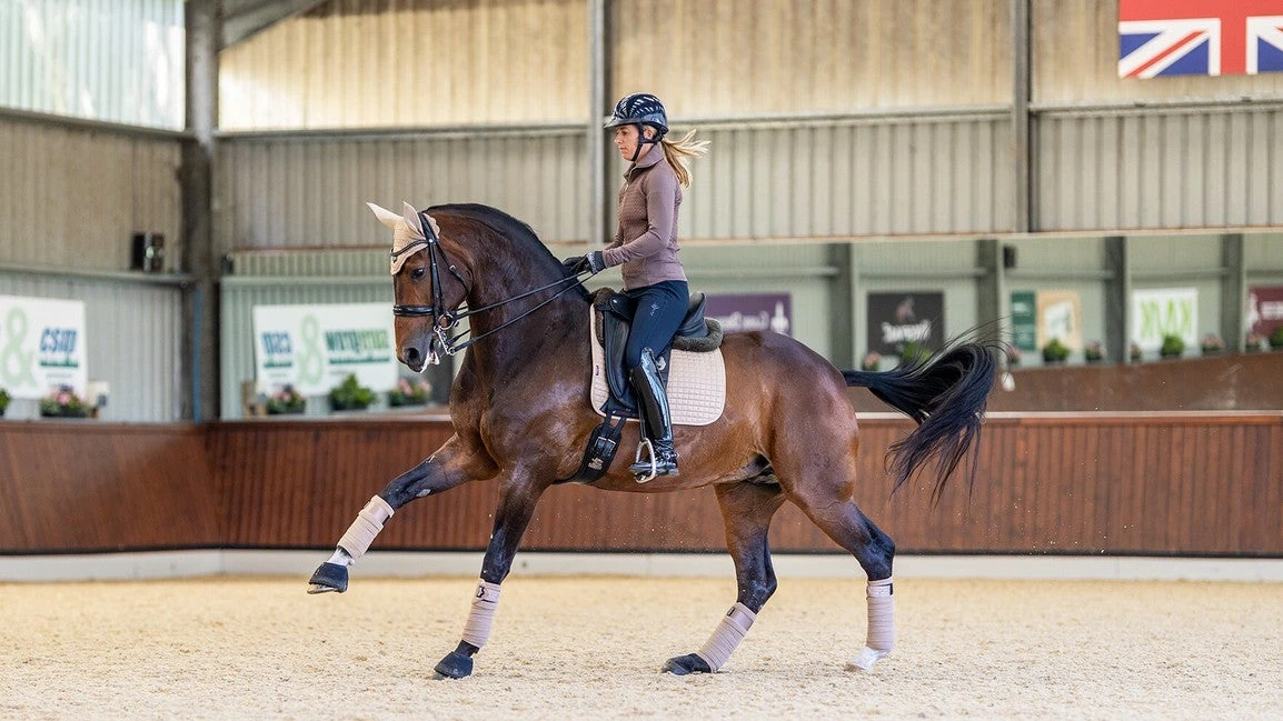 LeMieux Suede Dressage Saddle Pad - MINK - Image 2