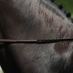 Dy'on Hunter Collection Fancy Stiched Leather Laced Reins 1/2"