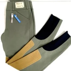 CLEARANCE Tailored Sportsman Low Rise Trophy Hunter Front Zip Boot Sock Breech - Seaweed/Tan