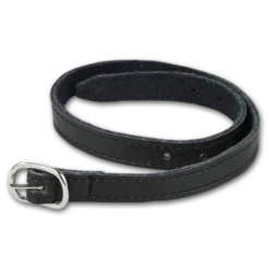 Economy Black Leather Spur Straps